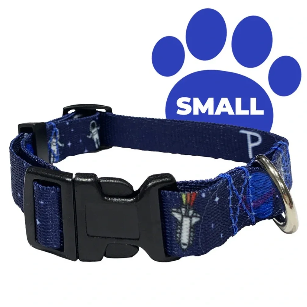 Perri’s Pet Products Space Moon Astronaut Adjustable Dog/Cat Collar Small